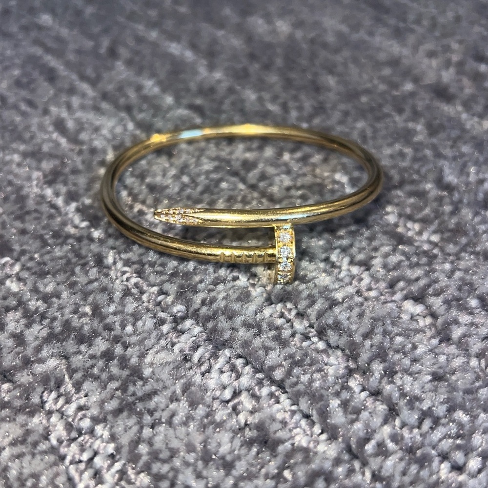 Pre-Owned Cartier Juste Un Clou 18k Yellow Gold Bracelet Size 7